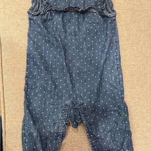 GAP Blue Denim Polka Dot One-Piece